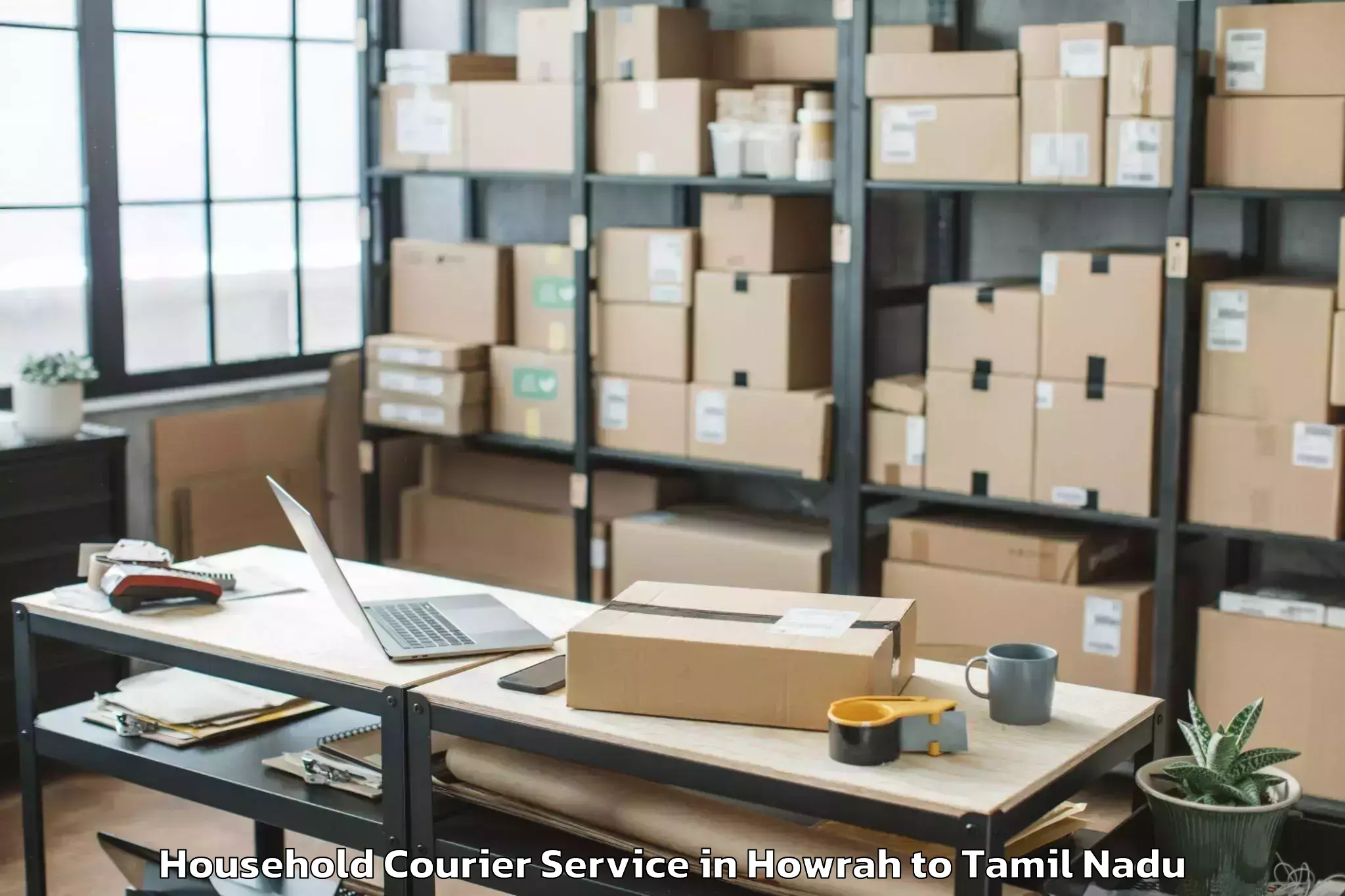 Professional Howrah to Kamarajar Port Household Courier